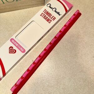 Stanley Char charms Valentines Straws only 2 - 1 red & 1 pink heart 40oz